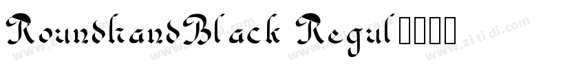 RoundhandBlack Regul字体转换